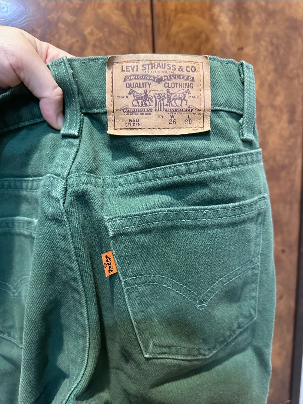 Vintage Levis Straight Leg Pants in Dark Green